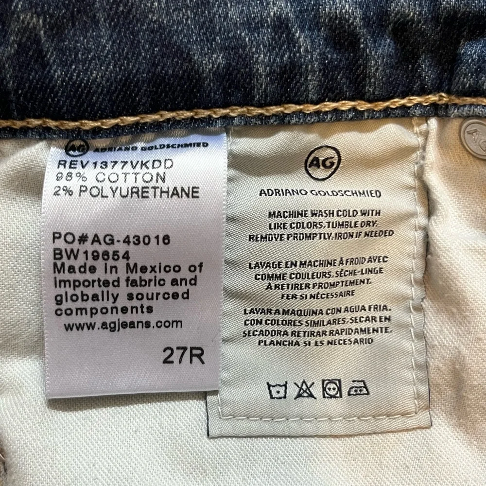 AG Adriano Goldschmied Jeans Womens 27R Stevie Ankle Slim Straight Distressed - Picture 5 of 9